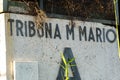 Antique sign of Tribuna Monte Mario, Stadio Olimpico, Rome