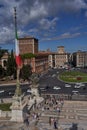 Rome, Italy - September 22, 2022 - the beautiful view of Piazza Venezia from The Victor Emmanuel II national monument Royalty Free Stock Photo