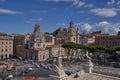 Rome, Italy - September 22, 2022 - the beautiful view of Piazza Venezia from The Victor Emmanuel II national monument Royalty Free Stock Photo