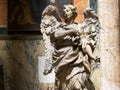 ROME, ITALY- SEPTEMBER 29, 2015: statue of the archangel gabriel in the pantheon, rome, Royalty Free Stock Photo