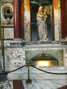 Rome, Italy - September 10, 2015: Inside the Pantheon. Pantheon is a famous monument of ancient Roman culture, temple of all gods Royalty Free Stock Photo