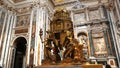 ROME, ITALY- SEPTEMBER 30, 2015: interior shot of an altar in the basilica santa maria maggiore, rome Royalty Free Stock Photo