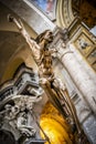 ROME, ITALY - 28 SEPTEMBER, 2017: Sculpture of Christ in Basilica Parrocchiale Santa Maria del Popolo in Rome