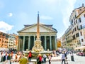 Rome, Italy - September 10, 2015: The Panteon - Temple of all Gods in Rome Royalty Free Stock Photo