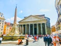 Rome, Italy - September 10, 2015: The Panteon - Temple of all Gods in Rome Royalty Free Stock Photo