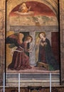 ROME, ITALY - SEPTEMBER 11, 2016: Pantheon in Rome, Italy. Melozzo da Forl The Annunciation.