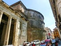 Rome, Italy - September 10, 2015: The Panteon - Temple of all Gods in Rome Royalty Free Stock Photo