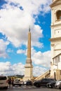 Rome, Italy - September 14, 2017: Sallustian Obelisk of Trinity of the Mountains.