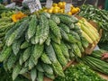 Fresh organic vegetables in a market.