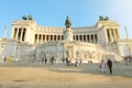 ROME, ITALY - SEPTEMBER 16, 2019: Sunset view of the Altar of the Fatherland Altare della Patria in Rome, Italy