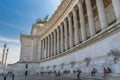 Tourists on the stairs near the National Monument of Victor Emmanuel II in Rome, Italy.