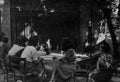 Rome, Italy 1937 - Some girls attend an outdoor theater show