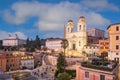 Rome, Italy at the Spanish Steps from Above Royalty Free Stock Photo