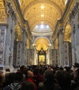 Rome, Italy - 01 03 2023 - St. Peter Basilica, Pope Benedict funeral