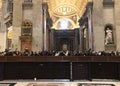 Rome, Italy - 01 03 2023 - St. Peter Basilica, Pope Benedict funeral