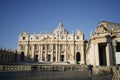 Rome - ITALY - 11 27 2008:St. Peter`s Square is a large square located just west of the Borgo neighborhood rione, in front of St Royalty Free Stock Photo