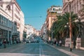 Rome, Italy - 27.10.2019: Streets of Rome, traffic, people activity