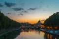 Rome Italy, sunset city skyline at Vatican Royalty Free Stock Photo
