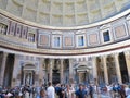 19.06.2017, Rome, Italy: tourists admire interior and dome of th Royalty Free Stock Photo
