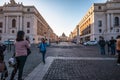 11/09/2018 - Rome, Italy: Tourists taking picture of friend in f Royalty Free Stock Photo