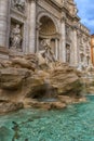 Trevi Fountain Fontana di Trevi in Rome, Italy. Trevi is most famous fountain of Rome. Architecture and landmark of Rome, Royalty Free Stock Photo