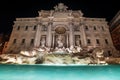 Rome, Italy: The Trevi Fountain at night