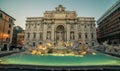 Rome, Italy: The Trevi Fountain in the sunrise