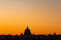 Rome, Italy, Vatican, Basilica of St. Peter, skyline, church, cathedral, Vatican City, skyline, sunset Royalty Free Stock Photo