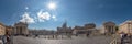 Rome Italy Vatican Saint Peter Square 180 degree panoramic view in summer time, touristic season in Italy Royalty Free Stock Photo