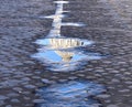 St. PeterÃ¢â¬â¢s Basilica Vatican City puddle reflection. Rome, Italy. Royalty Free Stock Photo