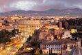 Rome, Italy View Towards the Colosseum Royalty Free Stock Photo