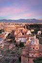 Rome, Italy view towards the Colosseum Royalty Free Stock Photo