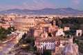 Rome, Italy view towards the Colosseum Royalty Free Stock Photo