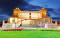 Rome, Italy. Vittoriano with gigantic equestrian statue of King Royalty Free Stock Photo