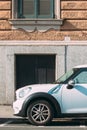 Rome, Italy. White Color Car Mini Cooper Mini Countryman Parked On Street Royalty Free Stock Photo