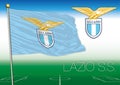 ROME, ITALY, YEAR 2017 - Serie A football championship, 2017 flag of the Lazio team