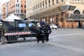 ROME - JAN 3: Rome police control the street in Rome the 3 January 2019, Italy. Rome is one of the most populated