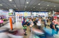 ROME - JUNE 2014: Blurred view of people moving in Roma Termini