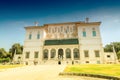 ROME - JUNE 14, 2014: Tourists visit Villa Borghese. The city at