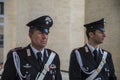 Rome - June 18, 2014 : Two italian police officer is standing on the street