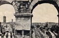 Rome landscape seen from the Colosseum in the 1950s