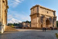 Rome Lazio Italy. The Arch of Septimus Severus at Roman Forum