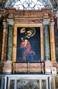 Rome Lazio Italy. The Church of St. Louis of the French. The inspiration of Saint Matthew by Caravaggio