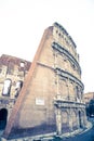 Rome, Lazio, Italy, December 2018: The Colosseum or Coliseum, also known as the Flavian Amphitheatre, is an oval amphitheatre, Royalty Free Stock Photo