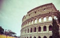 Rome, Lazio, Italy, December 2018: The Colosseum or Coliseum, also known as the Flavian Amphitheatre, is an oval amphitheatre, Royalty Free Stock Photo