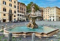 Rome Lazio Italy. Fontana del Tritone (Triton Fountain) by Bernini in Piazza Barberini