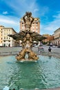 Rome Lazio Italy. Fontana del Tritone (Triton Fountain) by Bernini in Piazza Barberini