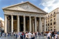 Rome, Lazio, Italy. July 25, 2017: Main facade of entrance to th