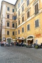 Rome, Lazio, Italy. July 25, 2017: Typical Roman corner in the s