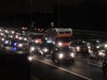 Rome - Traffic on the ring road at night Royalty Free Stock Photo